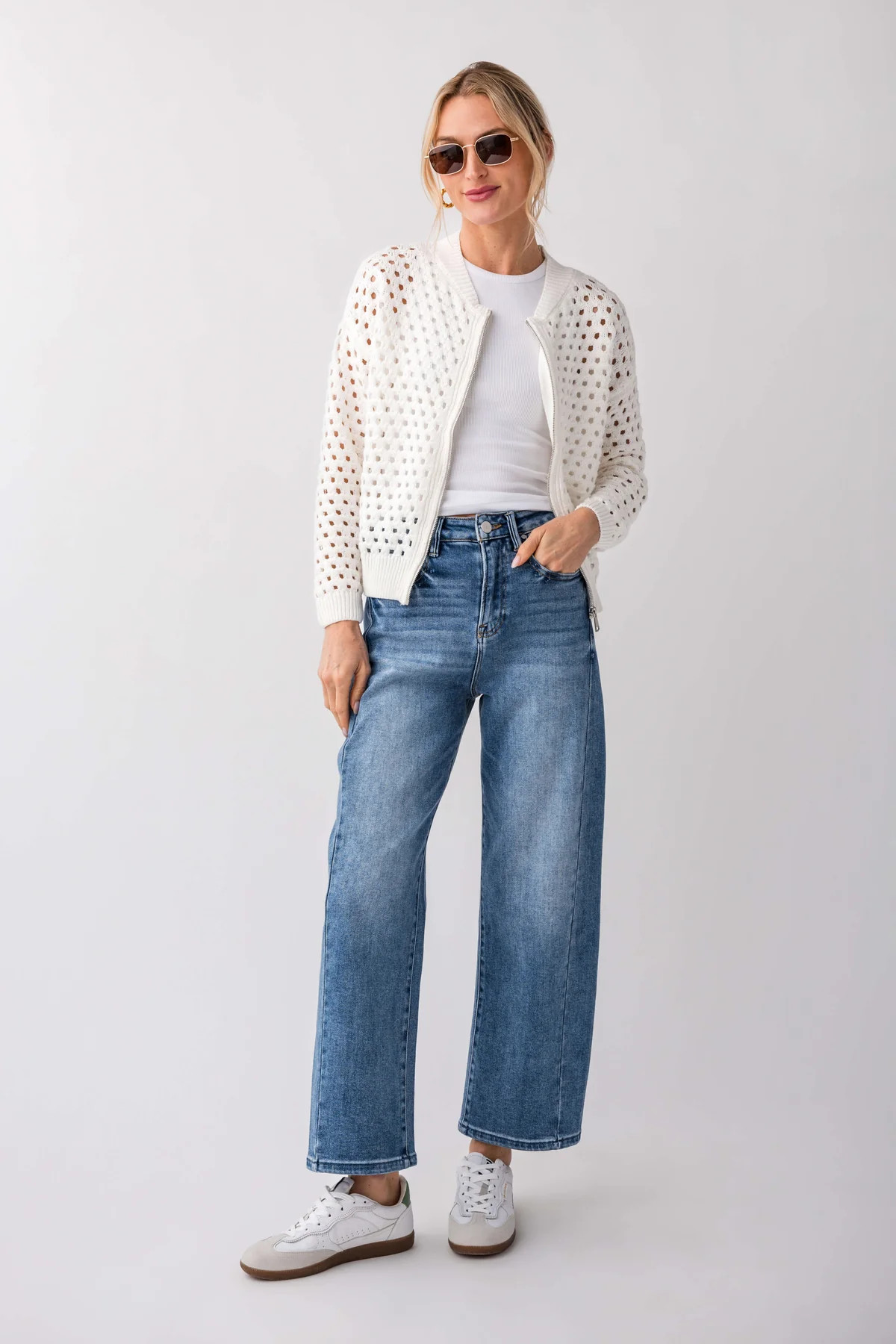Risen Wren High Rise Barrel Jeans | Social Threads