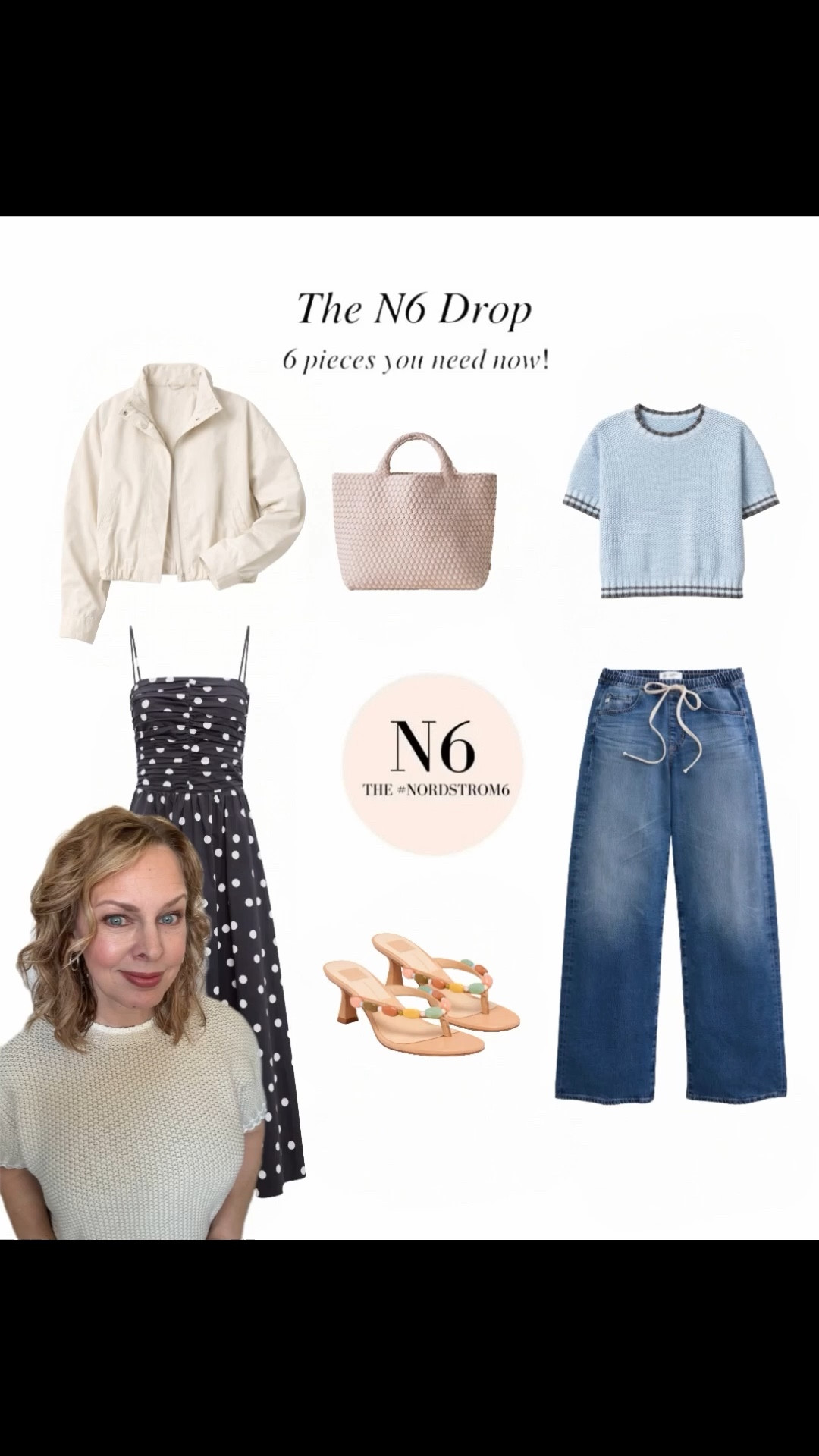 These 6 pieces will get you excited for spring! 

🌸High-collar bomber/tech jacket
🌸woven ballet pink tote from Naghedi
🌸short sleeve sweater (the perfect length crop)
🌸relaxed soft drawstring jeans
🌸designer look-alike sandals with pretty beading details
🌸polka dot sundresss


#LTKOver40 #LTKSeasonal #LTKPetite