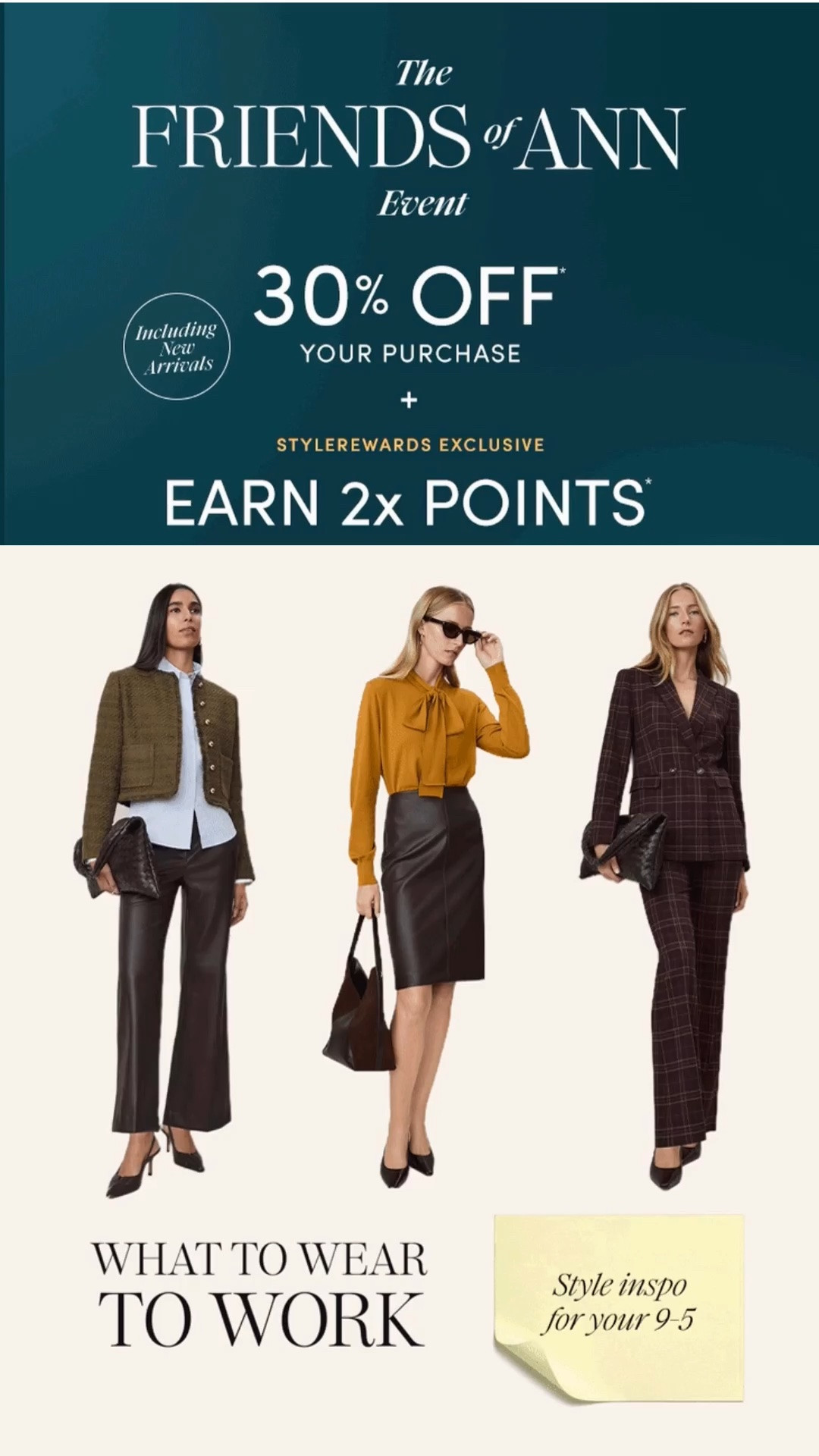 Time to refresh your WorkWear at 30% OFF ‼️ Now at ANN TAYLOR ‼️ Click any photo below to shop the Sale!! I already bought a Blazer, Vest and Sweater!!
They sell Petite Sizes and at 5’3 their Pants fit me perfectly!!!

#LTKSaleAlert #LTKPetite #LTKWorkwear

https://liketk.it/6mhNo