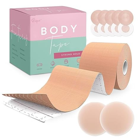Boob Tape Boobtape for Breast Lift | Includes Nipple Covers | Body Tape for Push up & Shape | Wor... | Amazon (US)