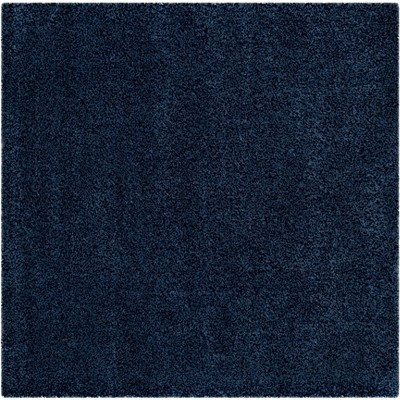 Santa Monica Shag SGN725 Power Loomed Indoor Area Rug - Navy - 6'7"x6'7" - Safavieh | Target