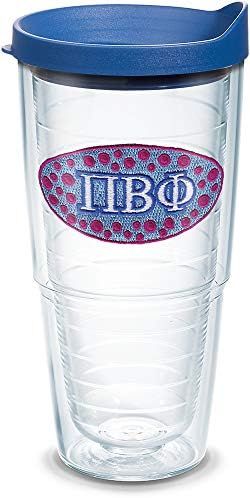 Tervis Fraternity - Pi Beta Phi Tumbler with Emblem and Blue Lid 24oz, Clear | Amazon (US)