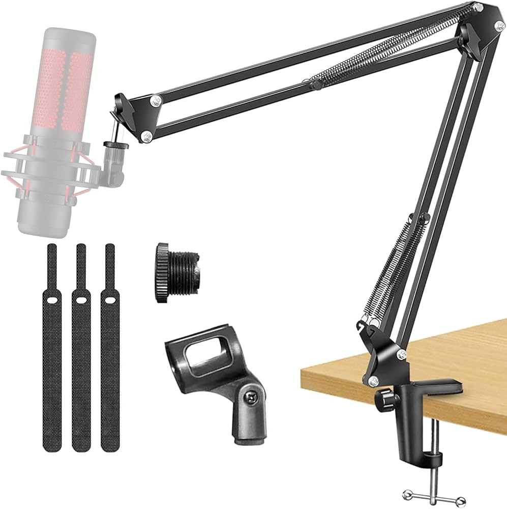K KASONIC Microphone Stand, Adjustable Microphone Desk Stand for HyperX Mic Boom Arm Stand for Br... | Amazon (US)