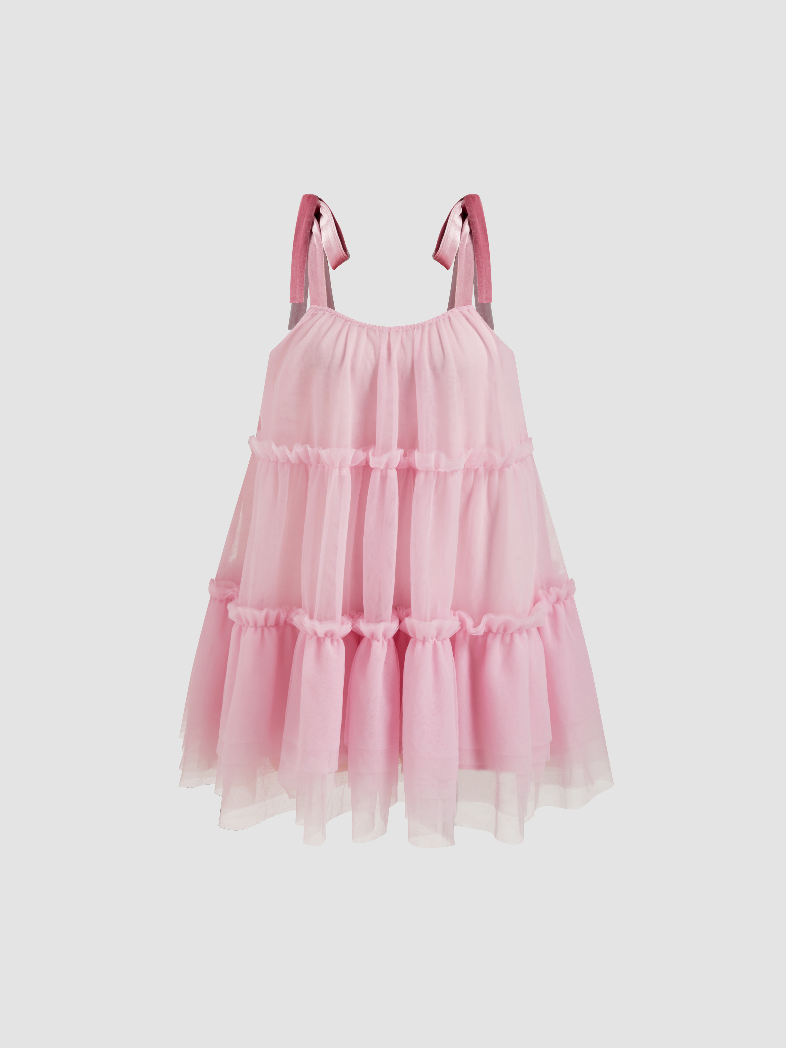 Mesh Mesh Knotted Tiered Mini Dress For Party/Clubbing | Cider