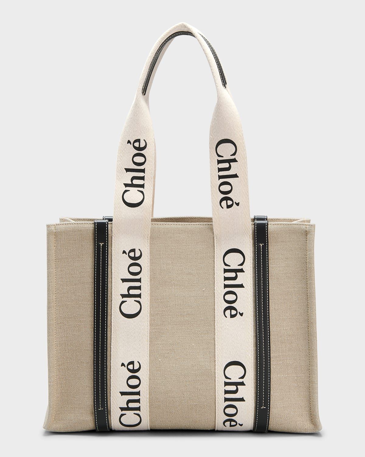 Woody Medium Tote Bag in Linen | Neiman Marcus