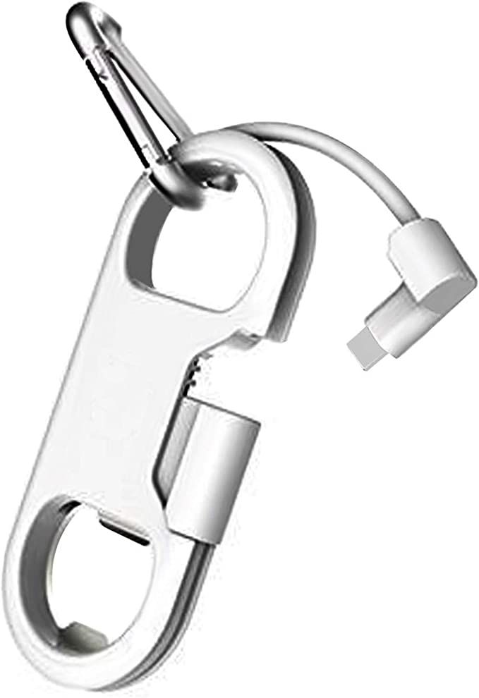 iPhone Charge Lightning Cable + Keychain + Bottle Opener + Aluminum Carabiner,Portable Multifunct... | Amazon (US)