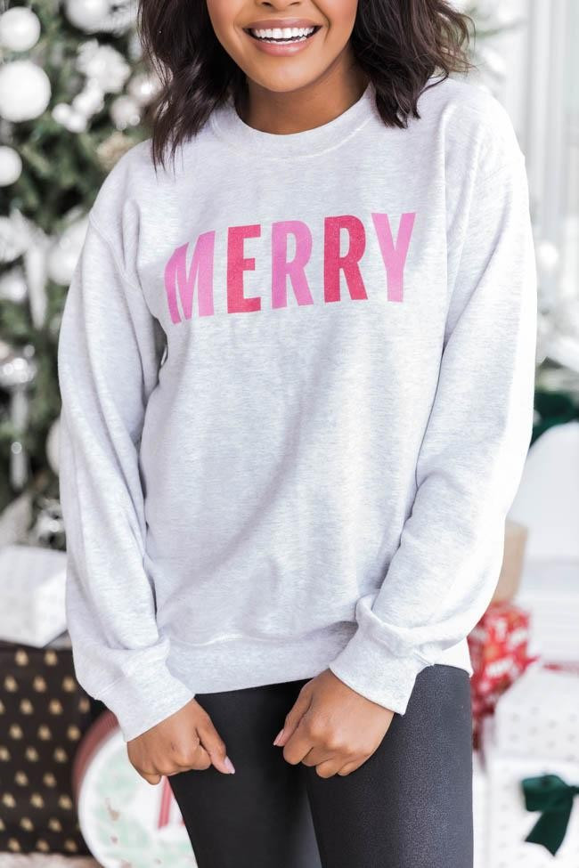 Colorful Merry Ash Graphic Sweatshirt | The Pink Lily Boutique