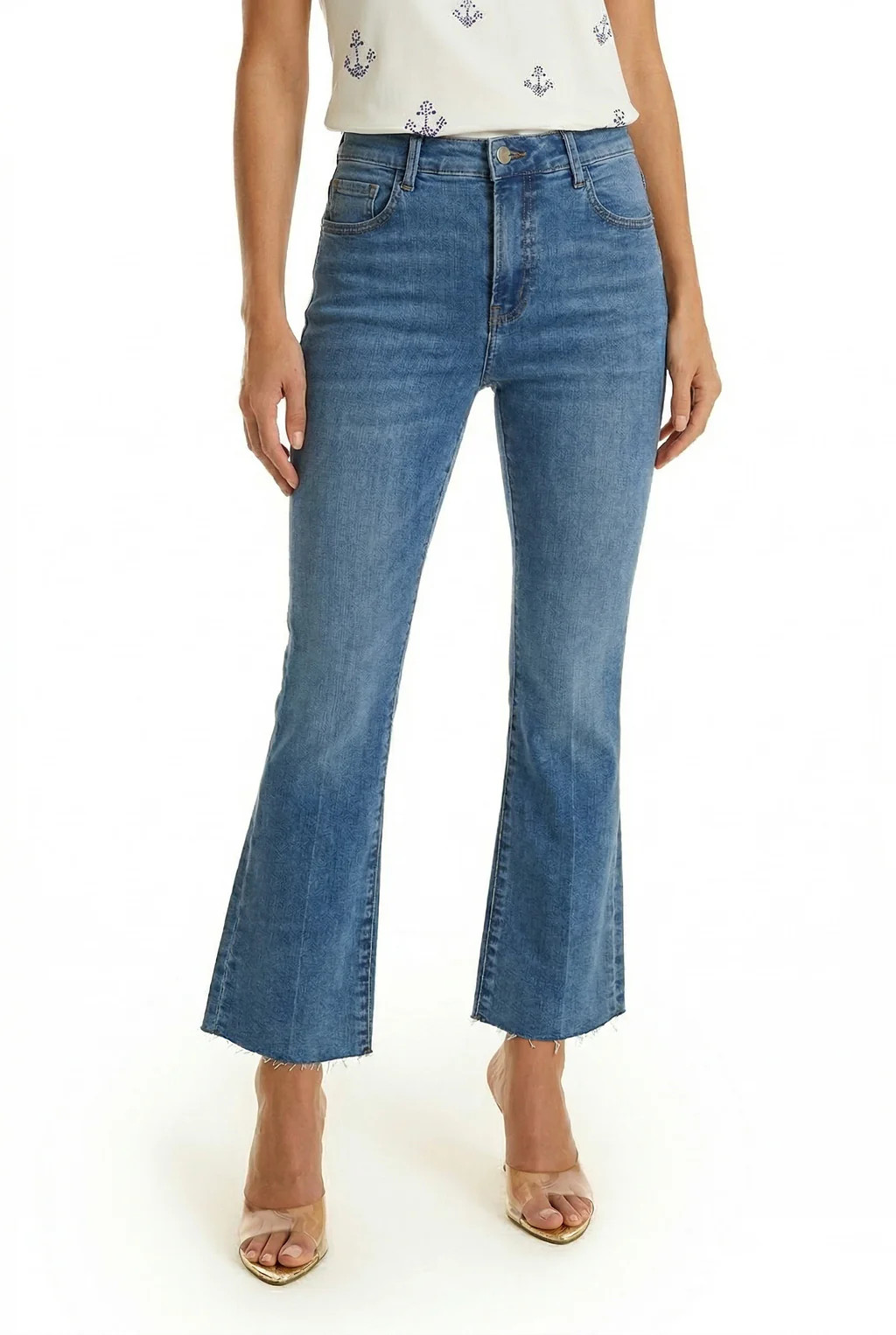 Nicolette Cropped Jean - Medium Blue | The Noli Shop