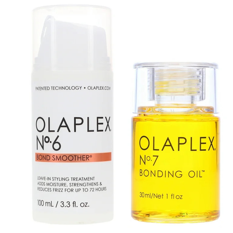 Olaplex No.6 Bond Smoother Reparative Styling Creme 3.3 oz & No.7 Bonding Oil 1 oz - COMBO Pack | Walmart (US)