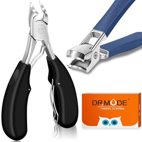 Toenail Clippers for Thick Toenails, DRMODE Heavy Duty Toe Nail Clippers for Thick Ingrown Nails for Seniors with Wide Opening, Professional Fingernail Clipper Nail Cutter Trimmer for Men with Catcher | Amazon (US)