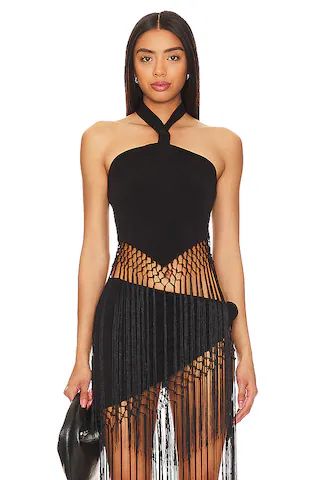 Willow Top | Black Fringe Top | Black Fringe Skirt Set | Black Crop Top | Two Piece Skirt Set | Revolve Clothing (Global)