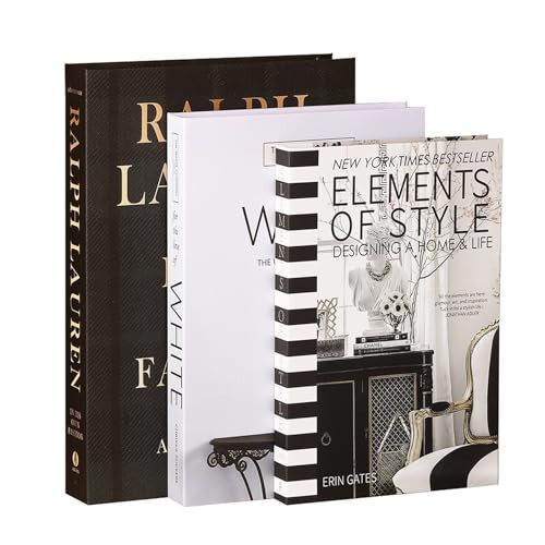 Set of 3 Decorative Books for Home Decor,Stylish Fake Books for Decoration, Aesthetic Decor Books Set for Coffee Table,Bookshelf,Mantel,Living Room,Hotel,Villa Decor,Storage Box for Photos | Amazon (US)