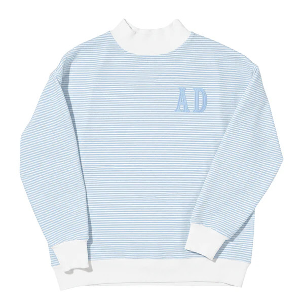 Monogrammed Mockneck Sweatshirt | Sprinkled With Pink