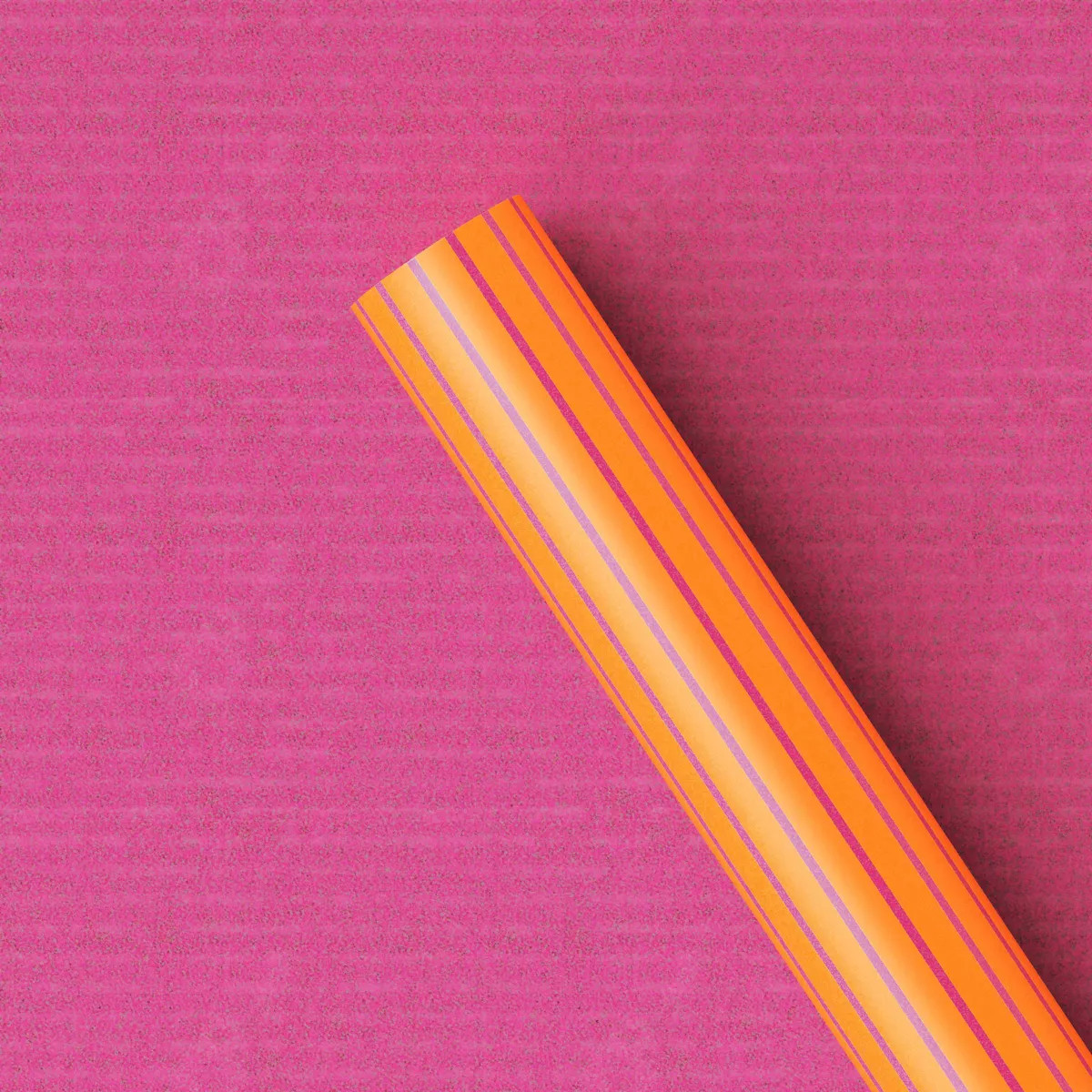20 sq ft Reversible Glitter/Stripe Christmas Gift Wrap Magenta/Orange - Wondershop™ | Target