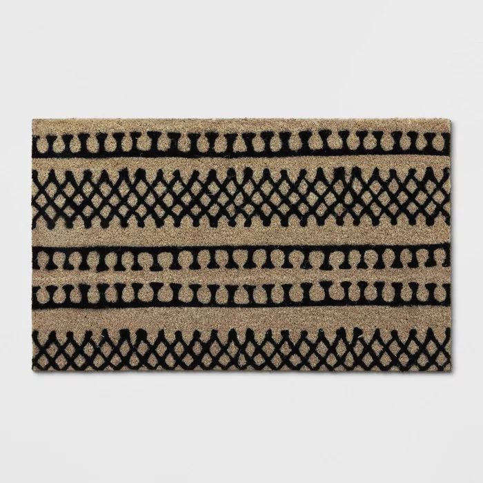 1&#39;6&#34;x2&#39;6&#34; Stripe Tufted Doormat Black - Project 62&#8482; | Target