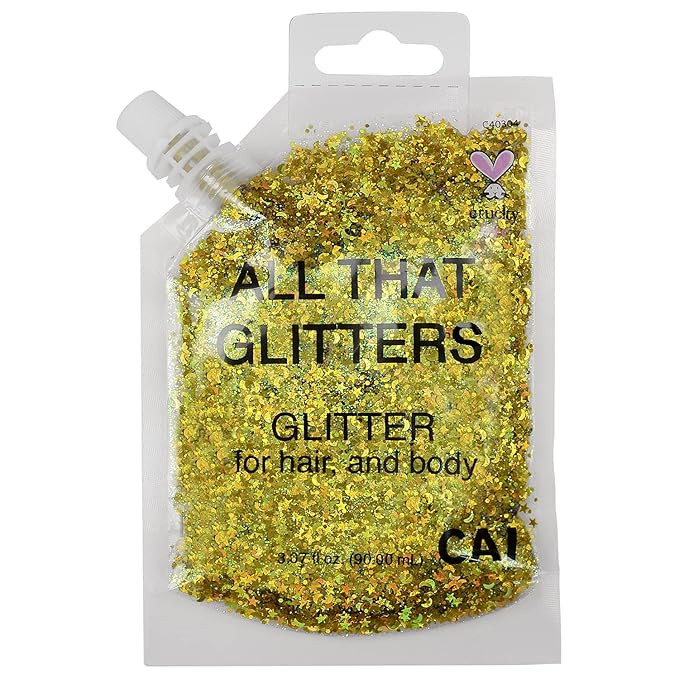 CAI BEAUTY NYC Gold Glitter | Easy to Apply, Easy to Remove Chunky Glitter for Body, Face and Hai... | Amazon (US)