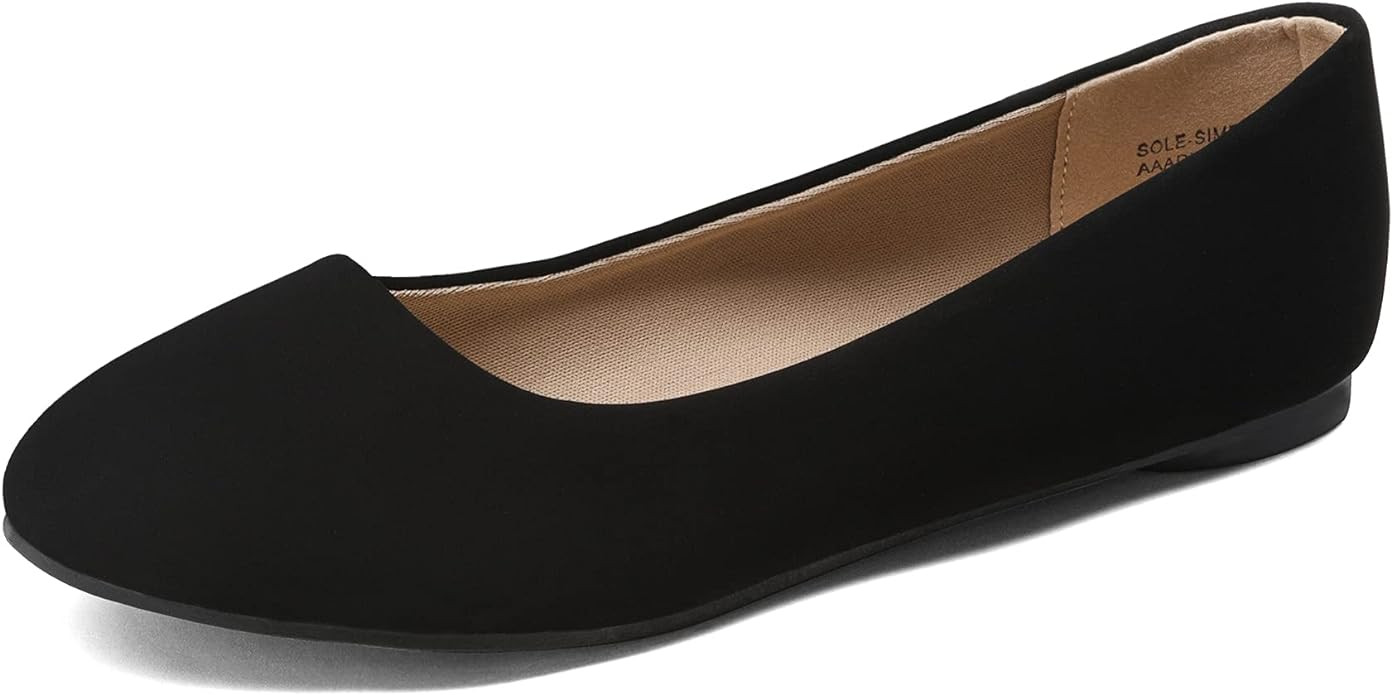 DREAM PAIRS Women's Sole-Simple Ballerina Walking Flats Shoes | Amazon (US)