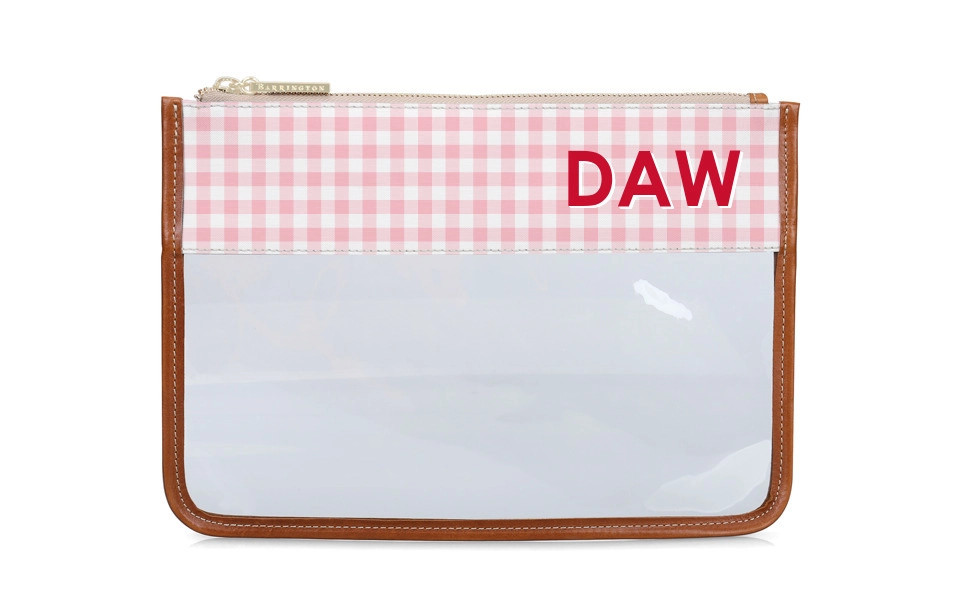 Clear Katie Pouch - Printed Monogram $75 | Barrington Gifts