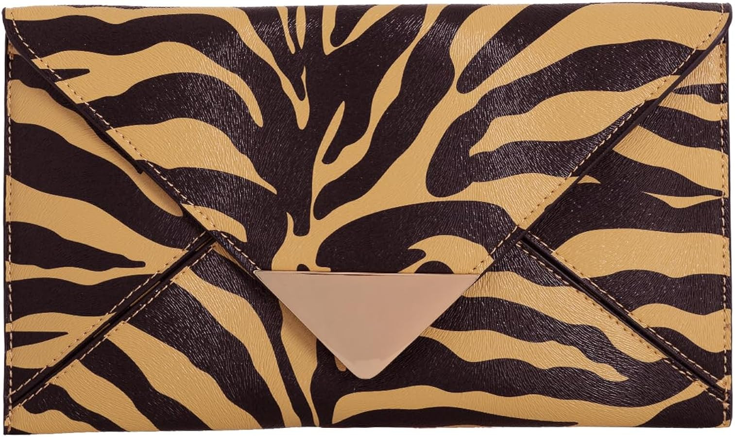 JNB Synthetic Leather Zebra Print Envelope Clutch | Amazon (US)