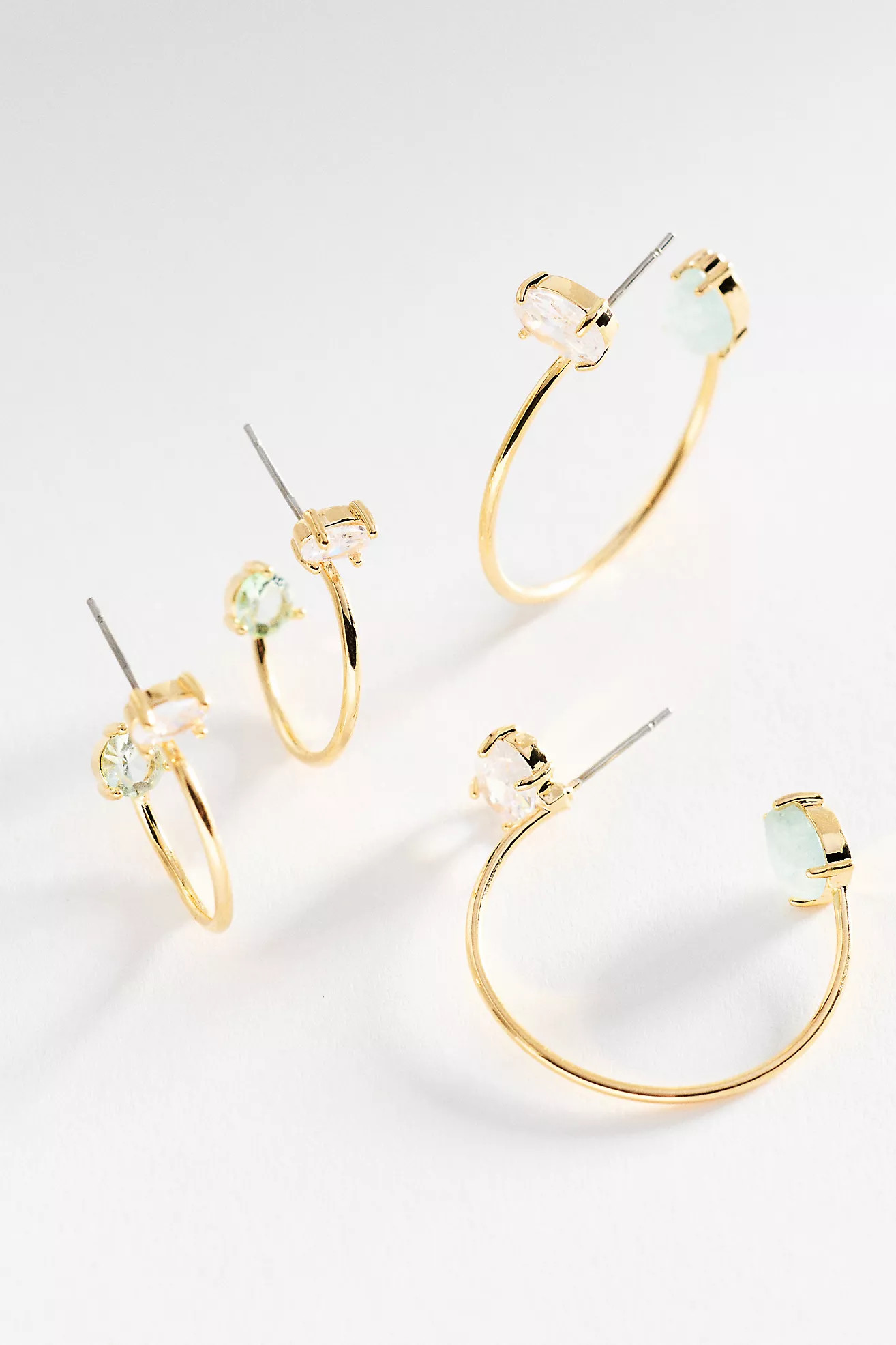 Delicate Chroma Hoop Earrings, Set of 2 | Anthropologie (US)