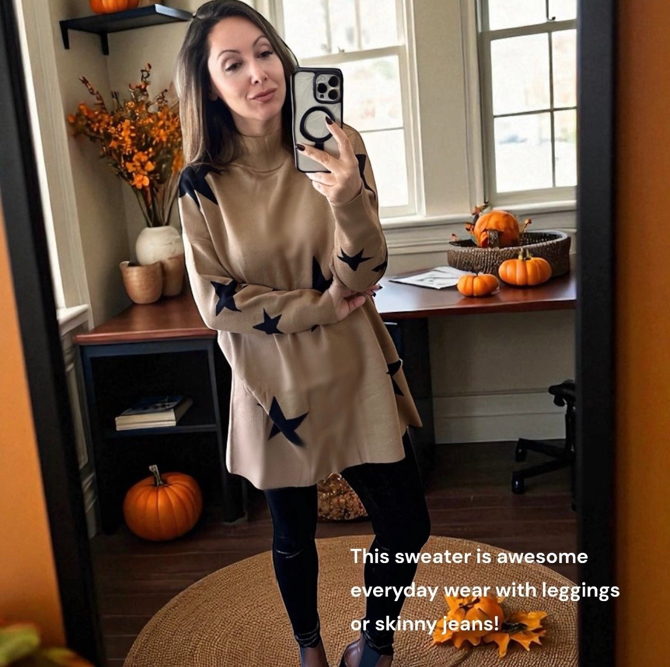 ⭐ The Everyday Star Sweater – Cozy oversized fall sweater for women that works with leggings, skinny jeans, or even over a dress. The star detail adds just the right amount of fun to your everyday look.
Amazon find 

#LTKHoliday #LTKMidsize #LTKOver40