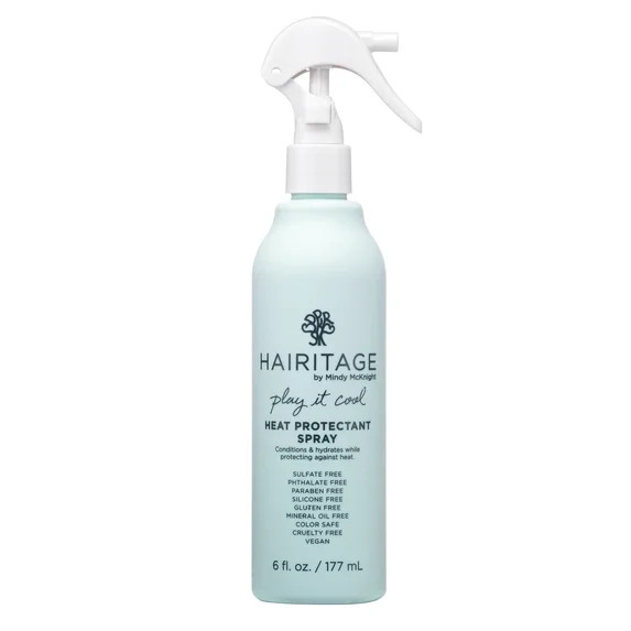 Hairitage Play It Cool Argan Oil Heat Protectant Spray for Wet Hair, 6 fl oz | Walmart (US)