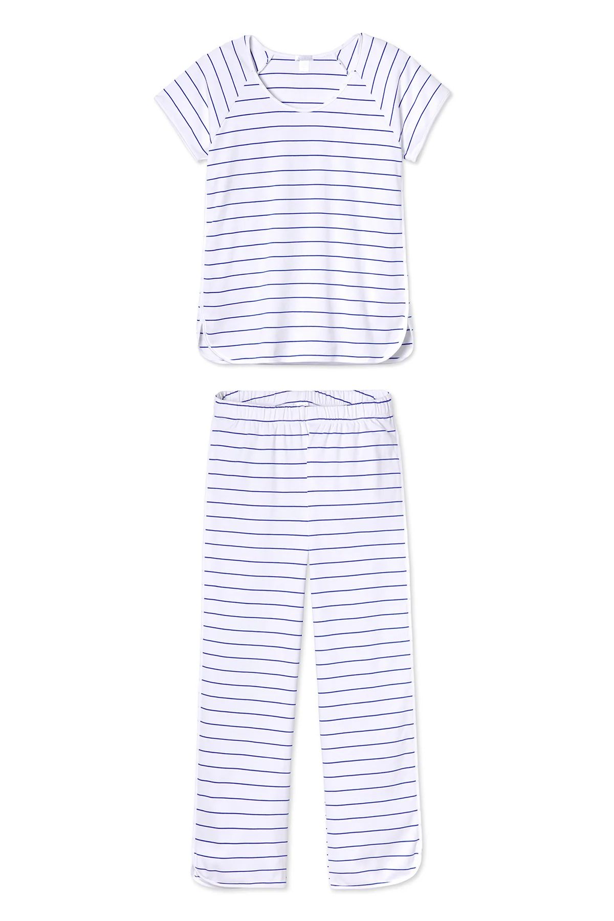 Pima Short-Long Set in Cobalt | LAKE Pajamas