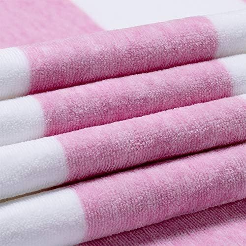 HENBAY Fluffy Oversized Beach Towel - Plush Thick Large 70 x 35 Inch Cotton Pool Towel, Rose Red Str | Amazon (US)