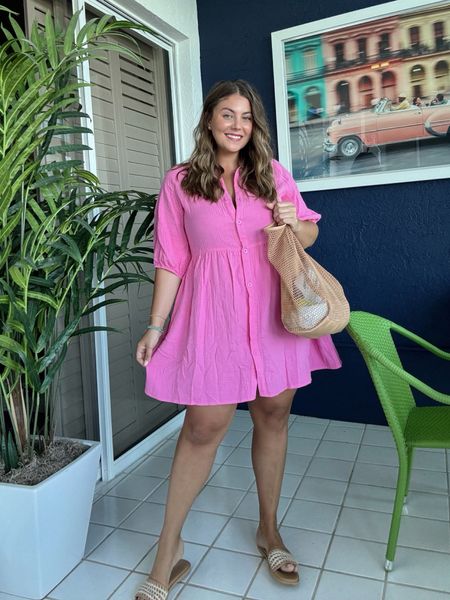 This summer dress easily doubles as a swim coverup to the beach or pool! Wearing size XXL and comes in 5 colors. 

#LTKMidsize #LTKFindsUnder50 #LTKSwim