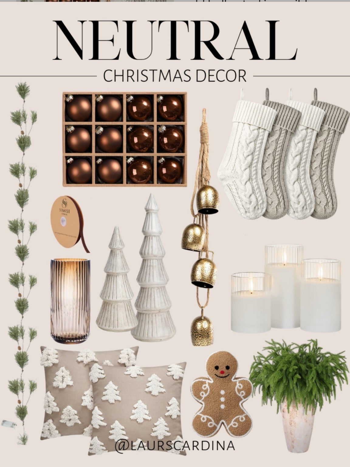 Neutral Christmas decor I’m loving from Amazon! 

#LTKHome #LTKSeasonal