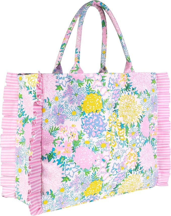 Lilly Pulitzer Ruffle Tote Bag, Lilly Garden Home | Amazon (US)