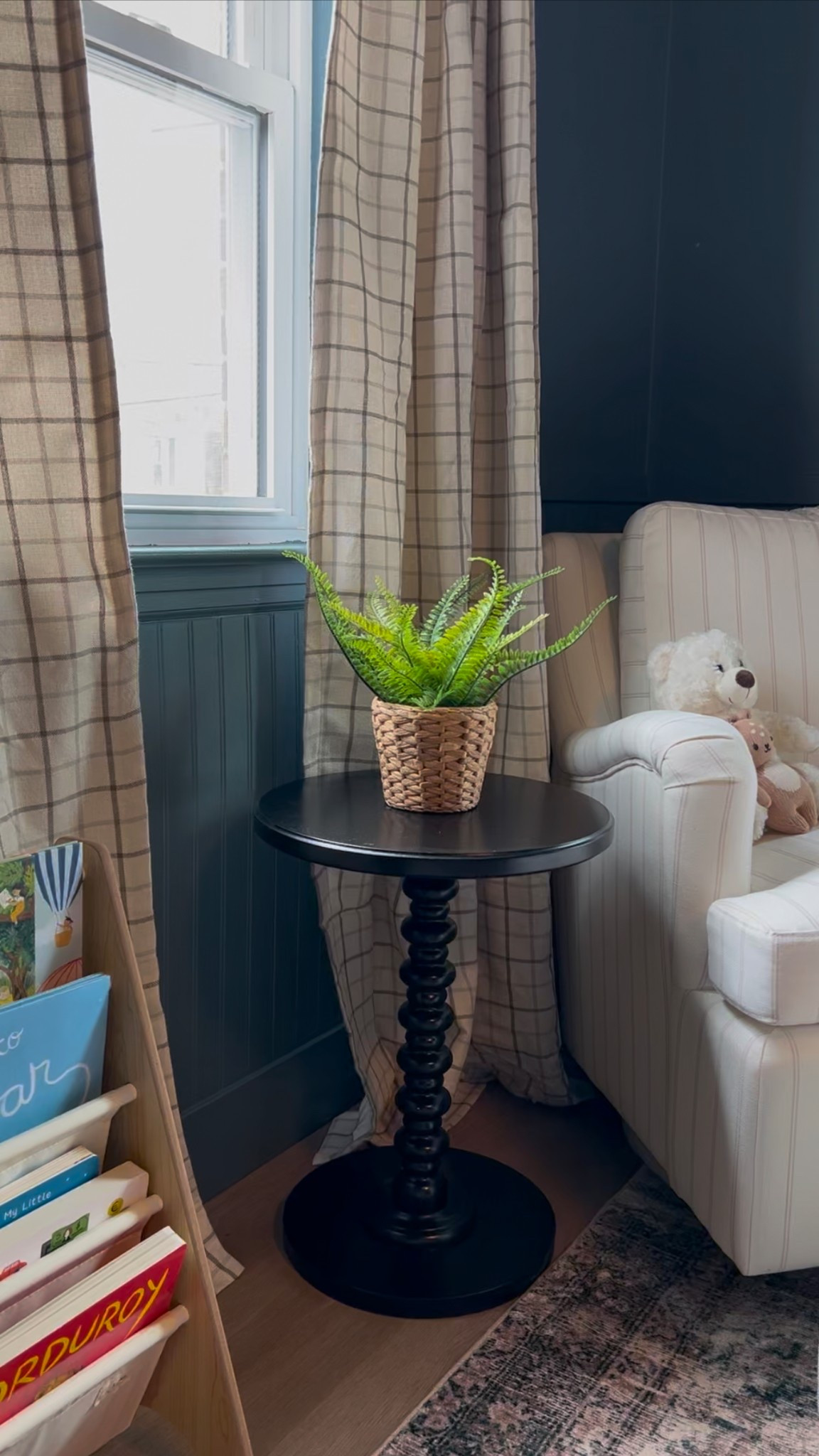 The cutest $50 black Round Spindle Wood Accent Table from Walmart was the perfect addition to the nursery! It would look great anywhere - living room, bedroom, nursery... you can't go wrong! The price and quality is great. I love Walmart!

#LTKHome #LTKFindsUnder50 #LTKBaby