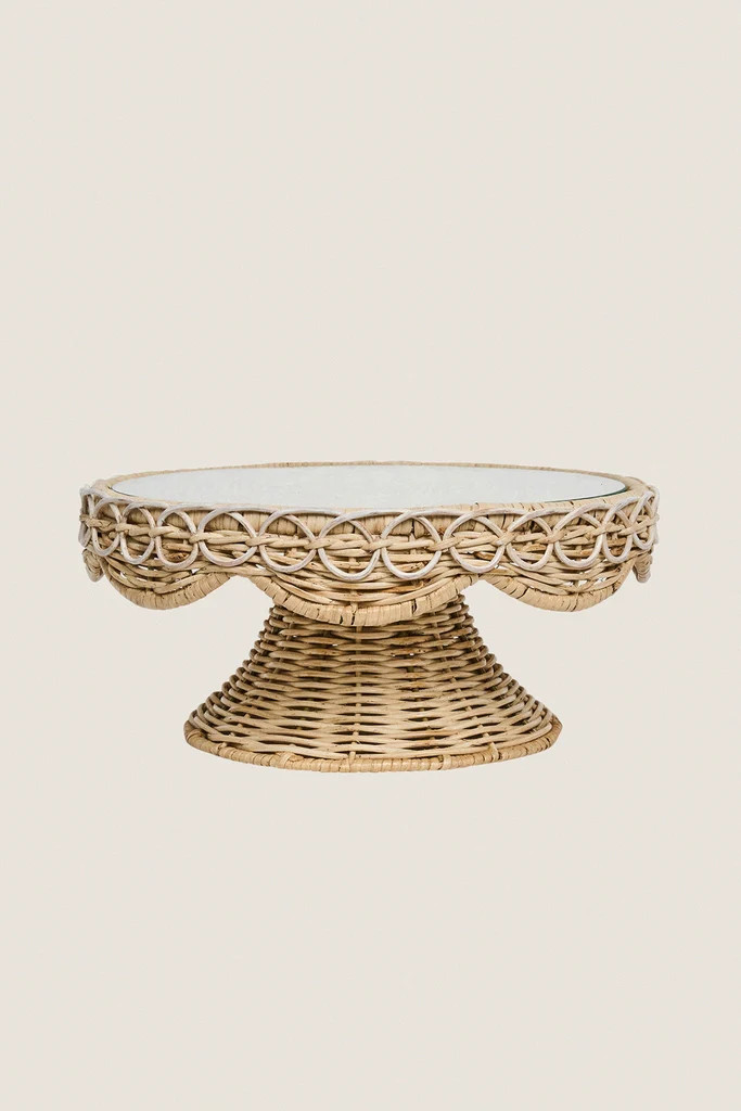Whitewash Provence Rattan Cake Stand | Tuckernuck (US)