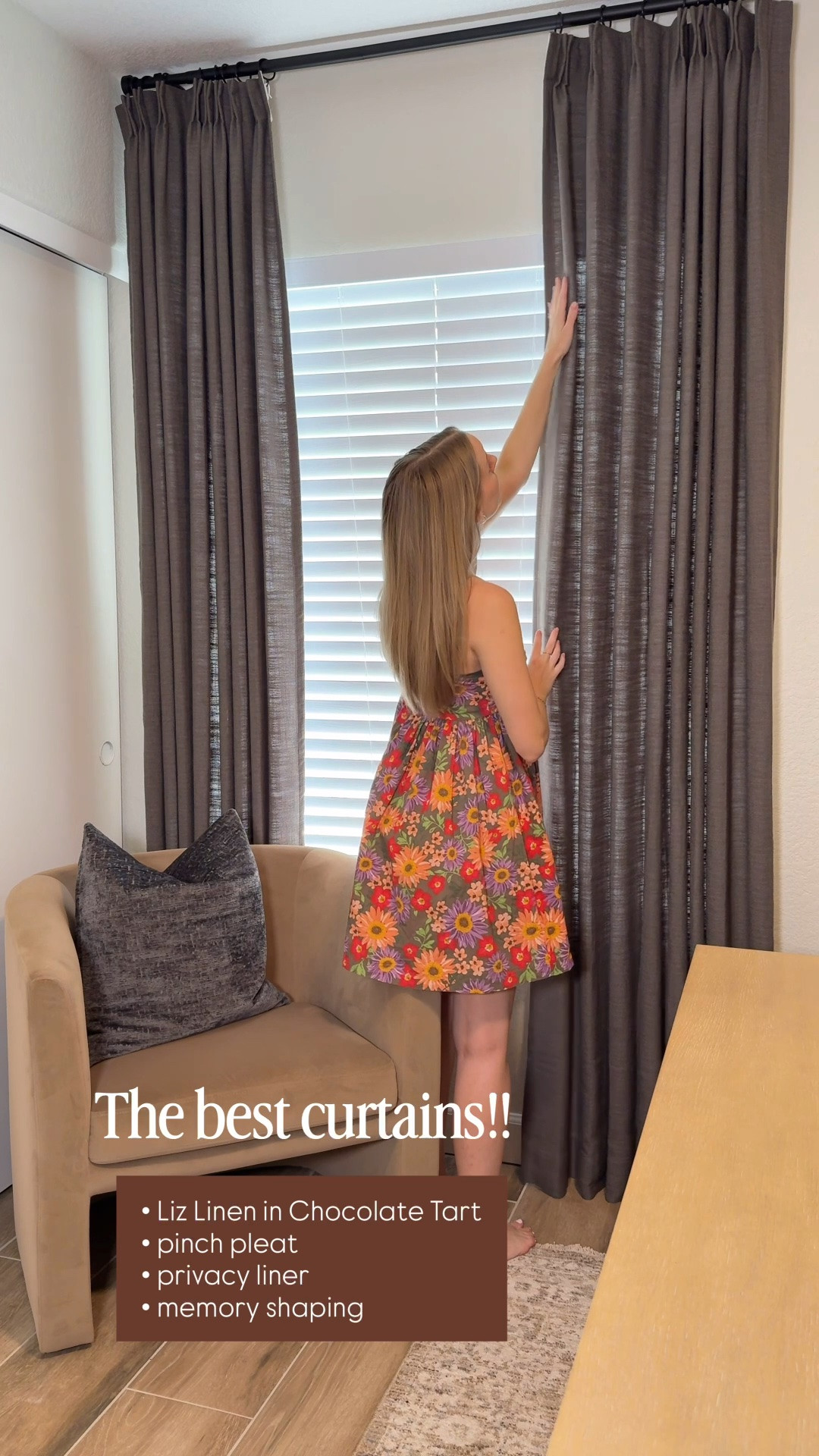 My go-to pinch pleat curtains! Once you try these you will never be able to choose another curtain again! 

Their best selling Liz Linen curtains come in 38 colors. The memory shaping ensures they lay perfectly every time, no matter how much you move them. 

My favorite header styles are pinch pleat and triple pleat!! 

Use code HALEYK for 22% off 🤎

#LTKHome