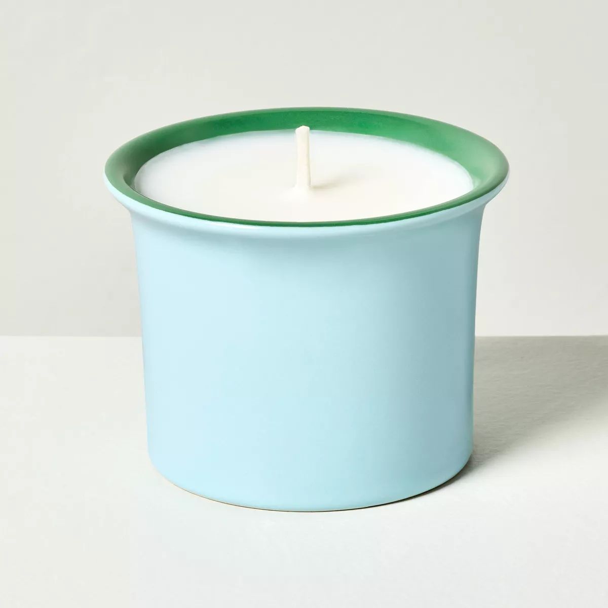 Two-Tone Ceramic Beach House Jar Candle Light Blue/Green - Hearth & Hand™ with Magnolia | Target