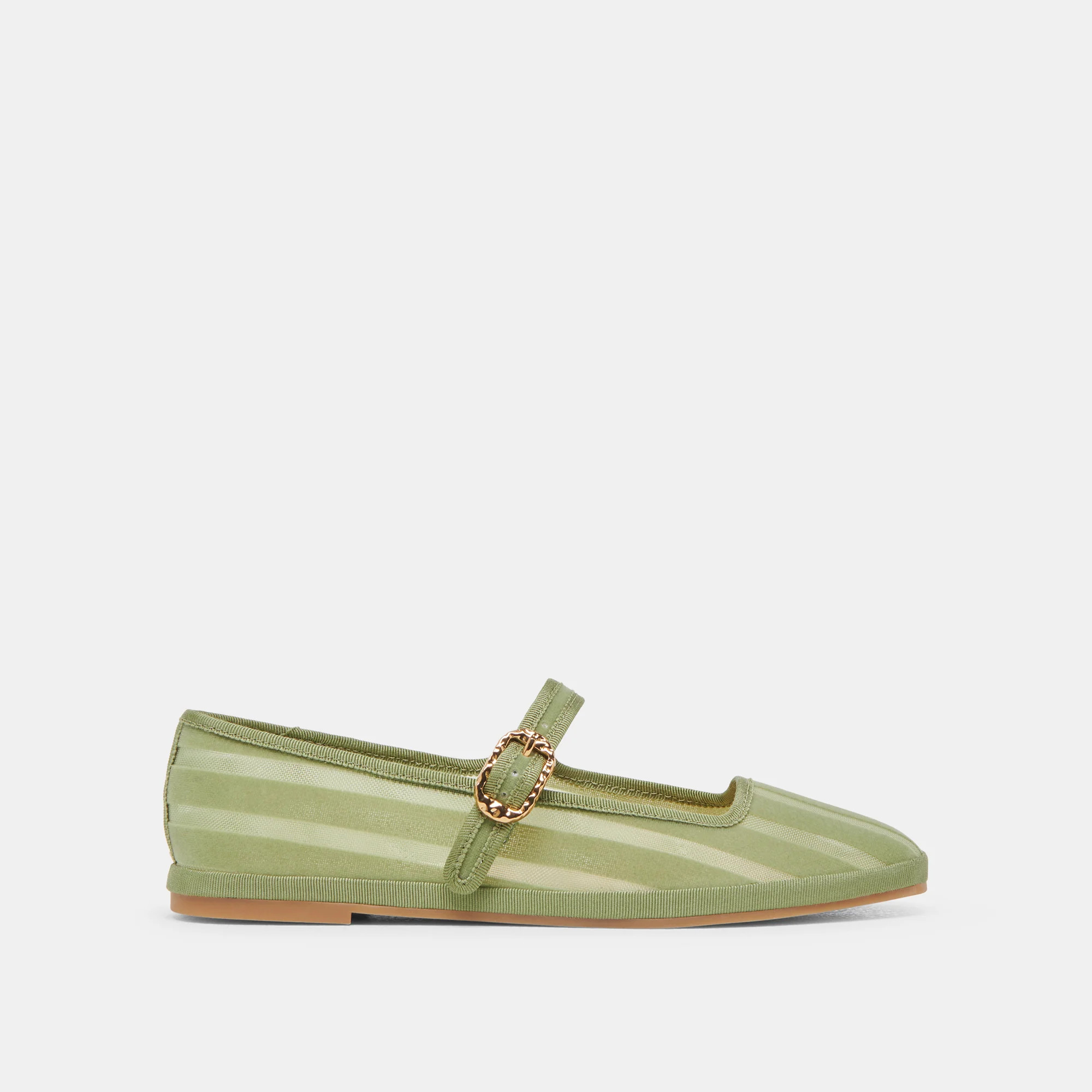 TAMEKA BALLET FLATS JADE STRIPE MESH | DolceVita.com