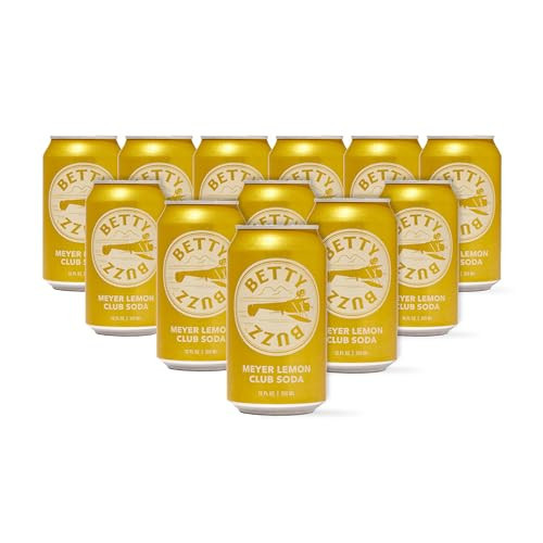 Betty Buzz Meyer Lemon Club Soda, Premium Sparkling Soda by Blake Lively (12 pack Cans) | Natural Flavors & Sweeteners, Only Clean Ingredients | Amazon (US)