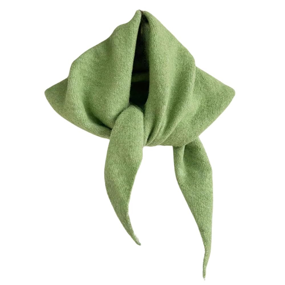 Knit Triangle Scarf for Women Knitted Head Scarf Y2k Bandana Fisherman Downtown Girl Aesthetic Ac... | Amazon (US)