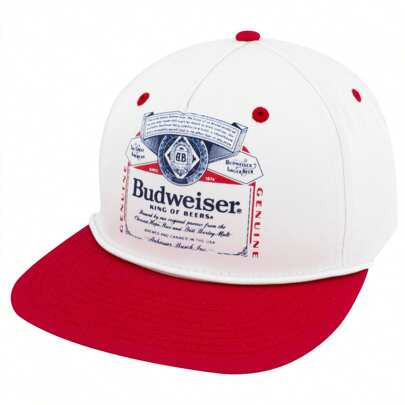 Budweiser Retro White Rope Snapback Hat | SHEIN