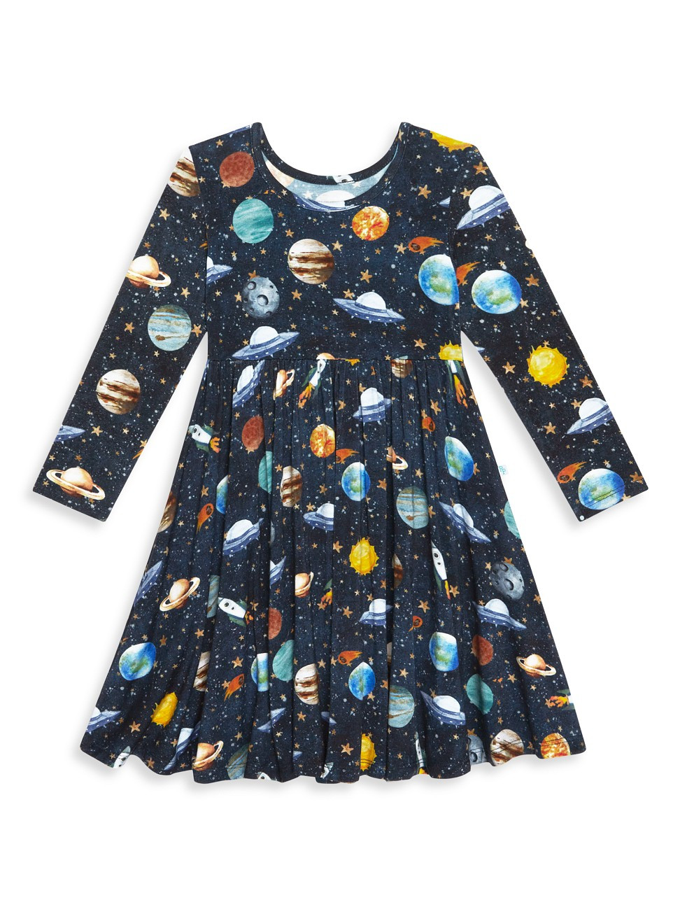 Little Girl's & Girl's Cosmic Galaxy Long Sleeve Twirl Dress | Saks Fifth Avenue