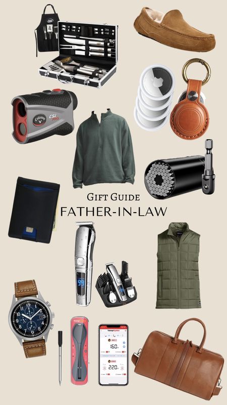 Father in law gift guide!

Grilling, slippers, AirTag, apple, range finder, tools, wallet, watch, duffle, vest, razor

#LTKHoliday #LTKfindsunder50 #LTKGiftGuide