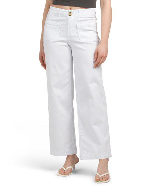 High Waist Twill Patch Pocket Wide Leg Jeans | Jeans | Marshalls | Marshalls