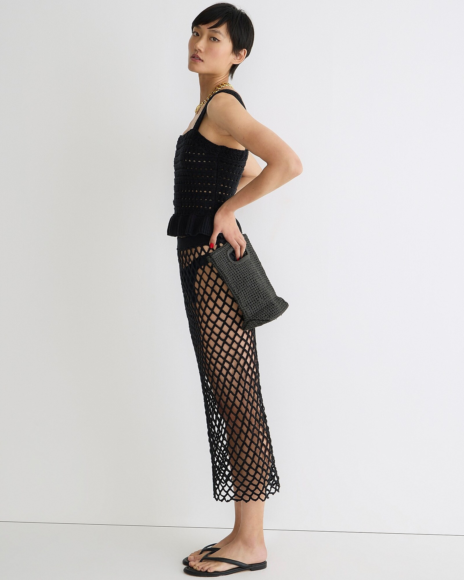 Limited-edition crochet midi skirt | J. Crew US