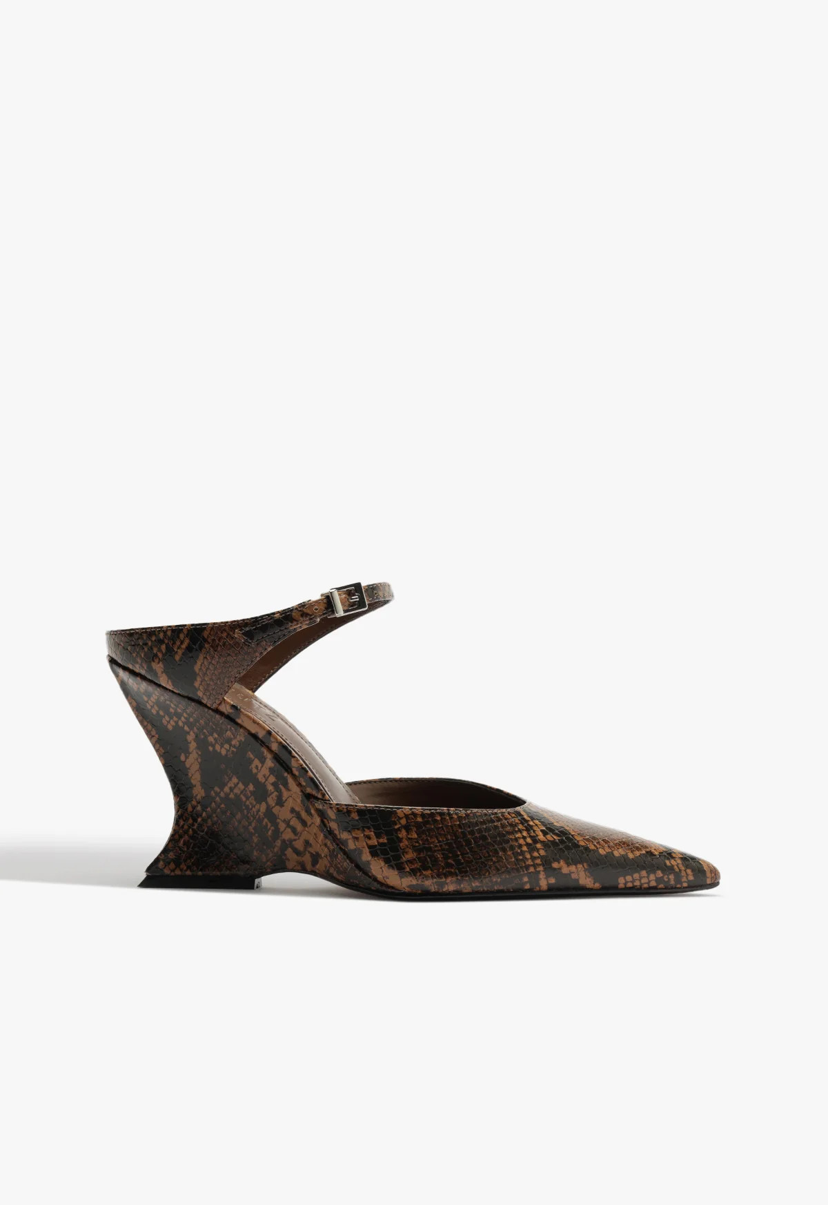 Brown Snake Mule Pump Siena | SCHUTZ | Schutz (US)