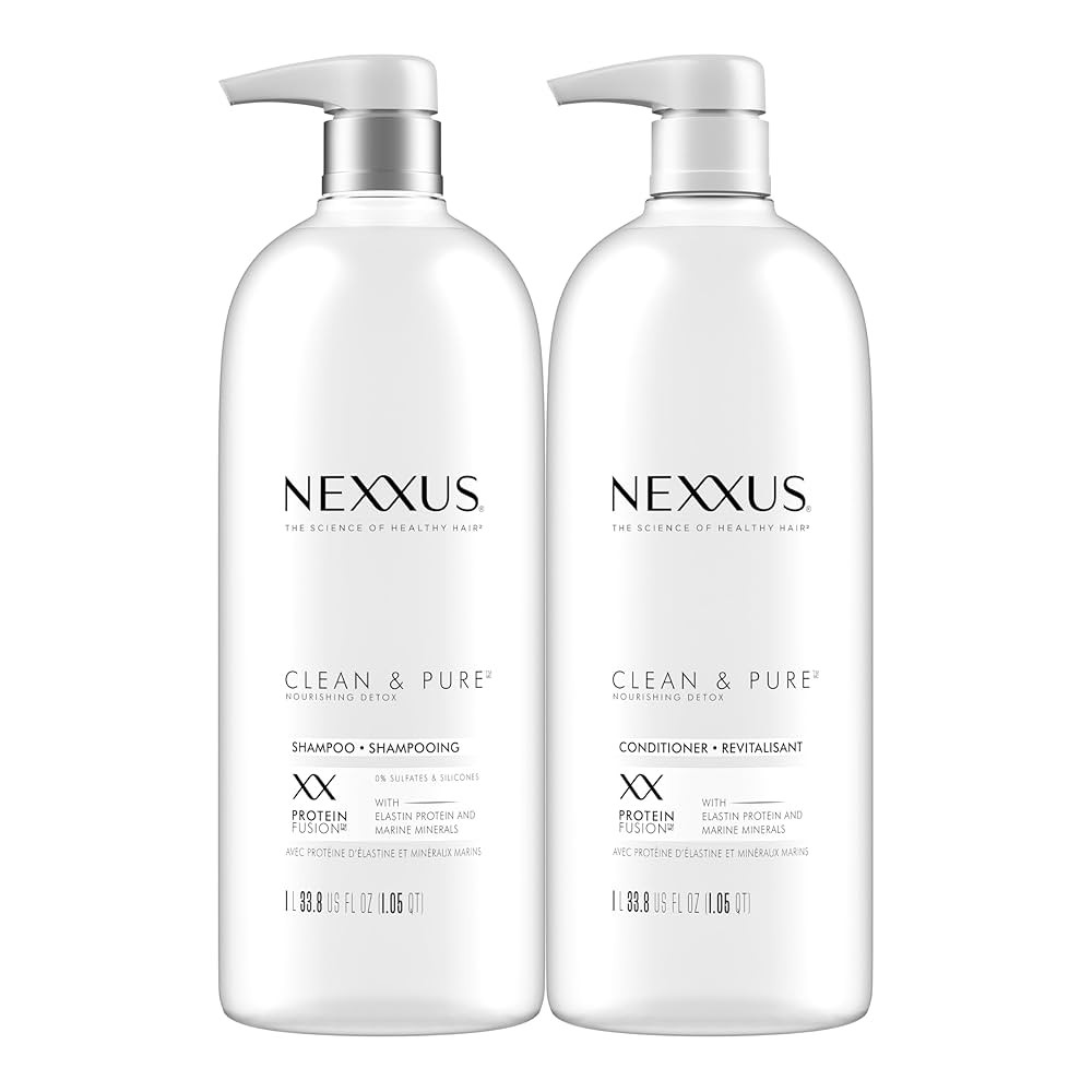 Nexxus Clean and Pure Clarifying Shampoo and Conditioner 2-Pack With ProteinFusion, for Nourished... | Amazon (US)