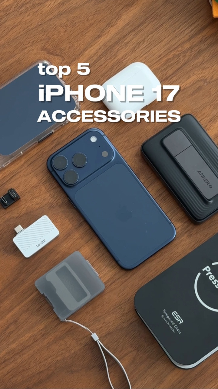 it’s been almost a month since i upgraded to the iphone 17 pro, and these are 5 accessories I can’t live without 👀📱

link to them in my LTK!

Product mentioned:
- @spigen case
- @esrtech.official screen protector
- @lexar_global ssd
- @anker_official magsafe powerbank
- @apple airpods pro 3

#iphone #apple #iphone17pro #tech #gadget