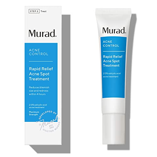 Murad Rapid Relief Acne Spot Treatment – Acne Control Max Strength 2% Salicylic Acid Invisible Gel Spot Solution for Fast Acne Relief - Reduces Blemish Size and Redness Within 4 Hours, 0.5 Oz | Amazon (US)