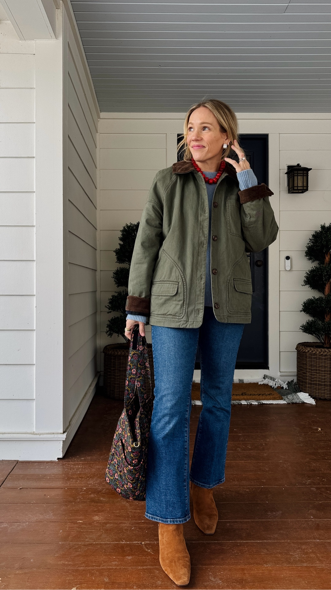 Jacket is from a new to me brand Rumored I can't wait to go back for more (also linked the fleece!), Bauble Bar Joan necklace (pairs perfectly with the charlotte too), Quince oversized cashmere sweater wearing my regular size small, Madewell vintage crop jeans true to size 50% off (closet fit with stretch, I'm 5'3") Madewell favorite white tee wearing a small, J.Crew boots true to size, Clare V Tote, eby underwear size up to medium xo, Claire

#LTKootd #LTKOver40 #LTKPetite