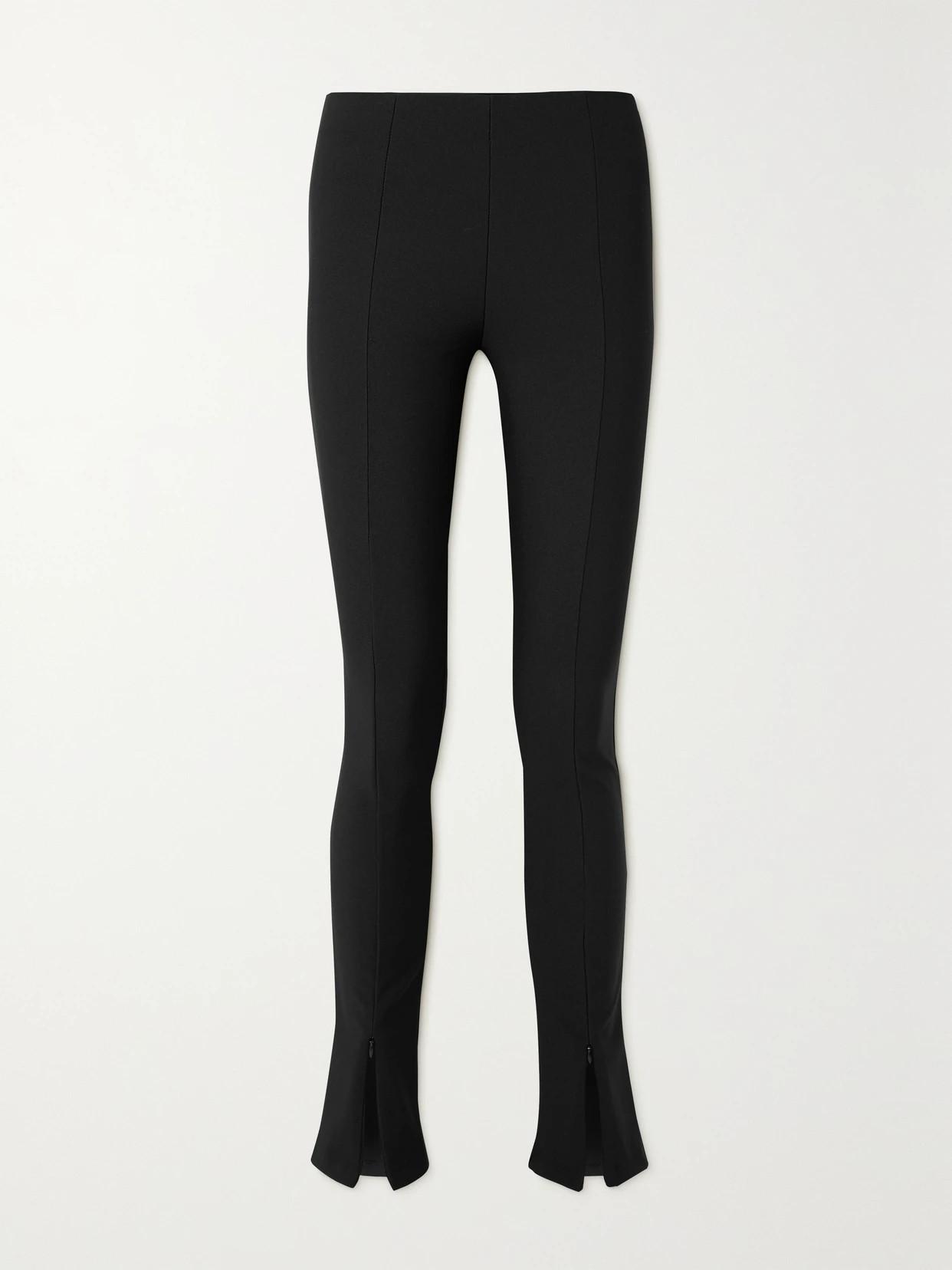 The Frankie Shop - Reya Ribbed Stretch-jersey Flared Leggings - Black | NET-A-PORTER (US)