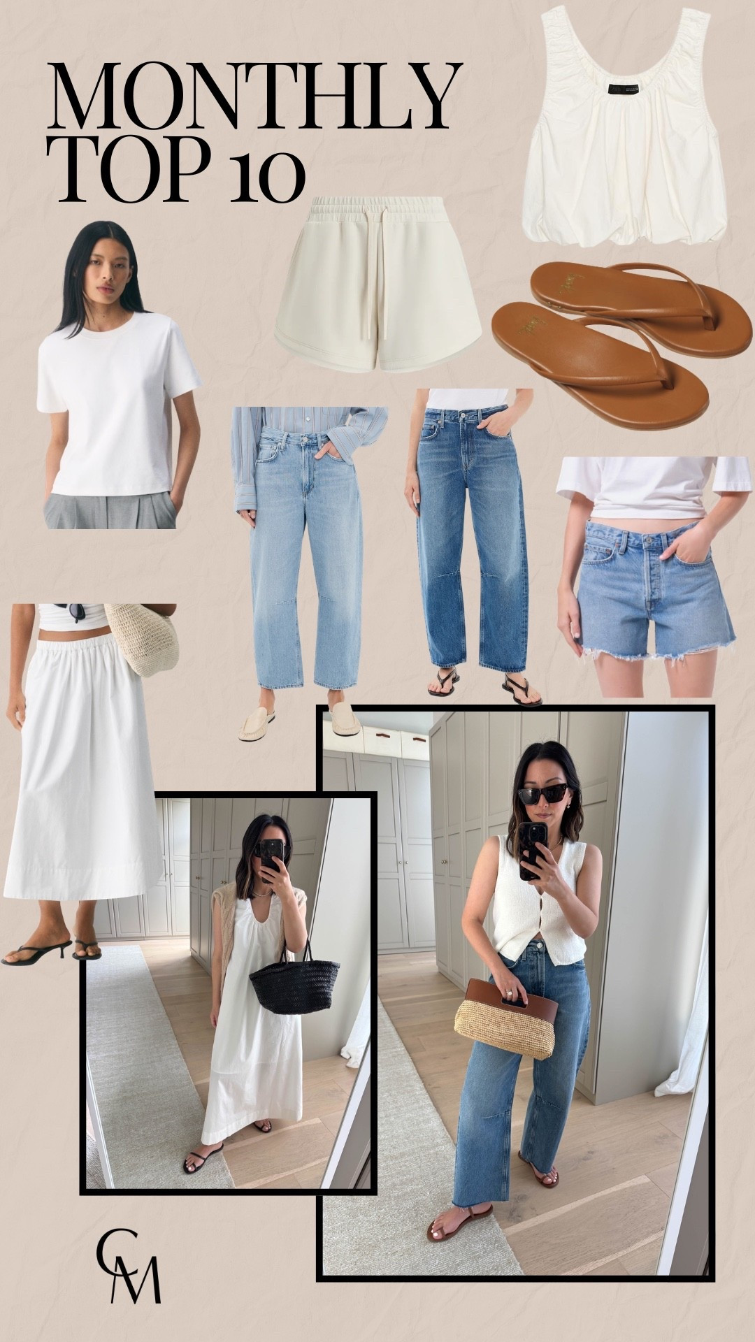 Your most-loved wardrobe upgrades in June. Monthly bestsellers. 

Zara tank small 
beeks flip flops 5
Citizens of Humanity Miro jeans 24 (cut hems)
Citizens of Humanity petite miro jeans 25
Amazon dress xs
Aritzia skirt xs
Aritzia tee medium 
aritzia knit tank small
AGOLDE parker shorts 25
varley shorts small

#LTKmomlife #LTKootd #LTKPetite